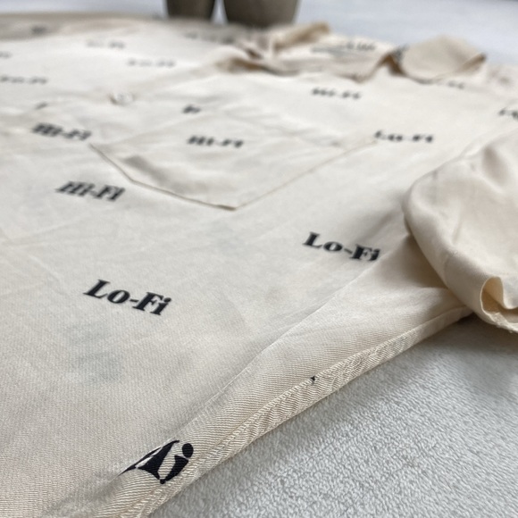 All Saints Conscious Collection Lo-Fi/Hi-Fi Relaxed Fit Camp/Resort Shirt (Ecru) - Picture 9 of 16